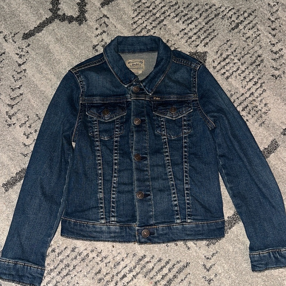 Girls Polo Ralph Lauren Denim Jacket Snap Buttons size 6/6X